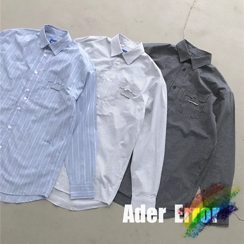 Torn Metal Label Bucket ADER ERRO Shirts Men Women 1:1 High Quality Long Sleeve Blouse Plaid Adererror Shirt
Torn Metal Label Bucket ADER ERRO Shirts Men Women 1:1 High Quality Long Sleeve Blouse Plaid Adererror Shirt