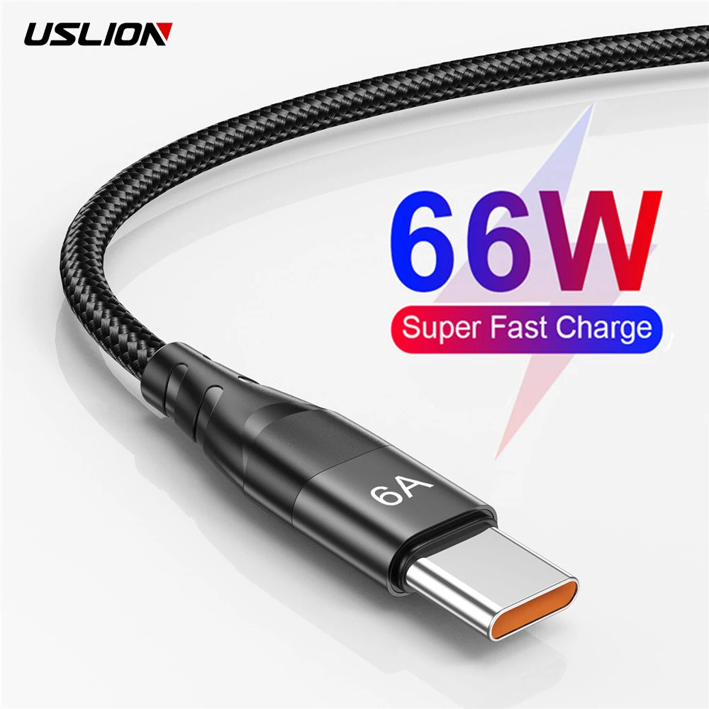 USB Type C кабель USLION 6A для Huawei P40 P50 Pro 66 Вт, быстрая зарядка для Samsung, Xiaomi mi 11, кабель для передачи данных, зарядный шнур
USB Type C кабель USLION 6A для Huawei P40 P50 Pro 66 Вт, быстрая зарядка для Samsung, Xiaomi mi 11, кабель для передачи данных, зарядный шнур