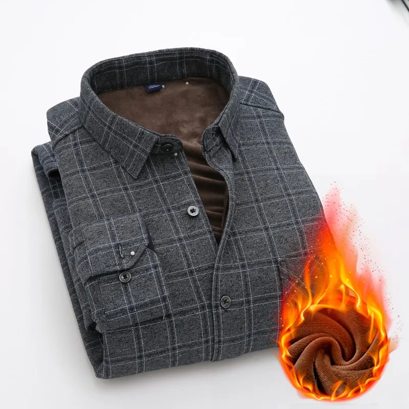 Winter Mens Vogue Warm Long Sleeve Plaid Shirt Thick Fleece Lined Soft Casual Flannel Warm Dress Shirt Plus Size M-4XL
Winter Mens Vogue Warm Long Sleeve Plaid Shirt Thick Fleece Lined Soft Casual Flannel Warm Dress Shirt Plus Size M-4XL