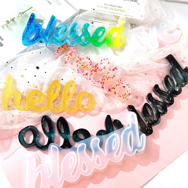DIY Hello Blessed Live Letter Resin Casting Molds English Letters Love Pendant Silicone Jewelry Resin Mold Craft Tools
DIY Hello Blessed Live Letter Resin Casting Molds English Letters Love Pendant Silicone Jewelry Resin Mold Craft Tools