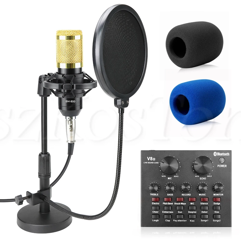 Profession Tabletop Stand bm 800 Microphone Phantom Power BM800 Condenser Microphone for PC Computer Recording mic Pop Filter
Profession Tabletop Stand bm 800 Microphone Phantom Power BM800 Condenser Microphone for PC Computer Recording mic Pop Filter
