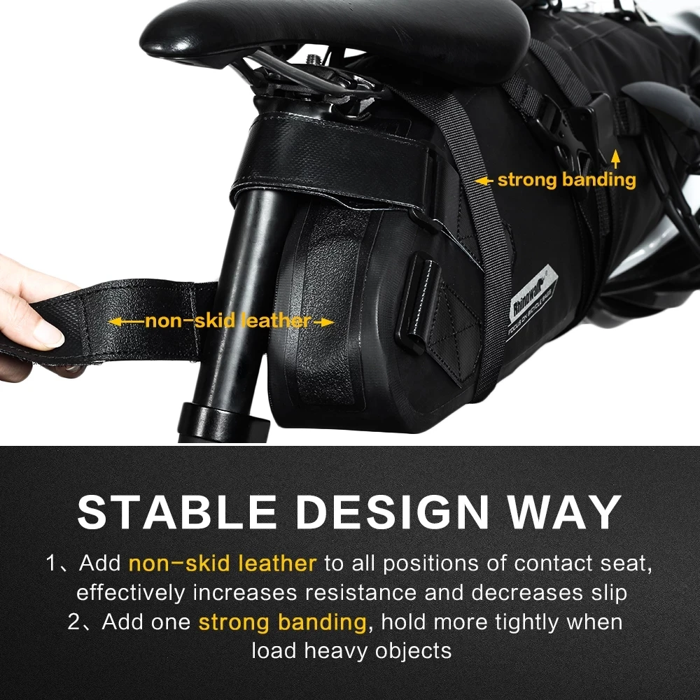 Rhinowalk Bike Waterproof Bicycle Saddle Bag Reflective Large Capacity Foldable Tail Rear Bag Cycling MTB Trunk Pannier Black
Rhinowalk Bike Waterproof Bicycle Saddle Bag Reflective Large Capacity Foldable Tail Rear Bag Cycling MTB Trunk Pannier Black