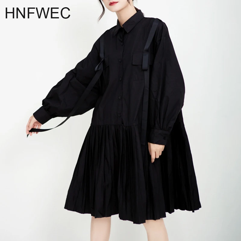 Korean Casual Women's Dress Lapel Collar Long Sleeve Asymmetric Patchwork Pleated Dresses Female 2020 Summer Fashion K264
Korean Casual Women's Dress Lapel Collar Long Sleeve Asymmetric Patchwork Pleated Dresses Female 2020 Summer Fashion K264