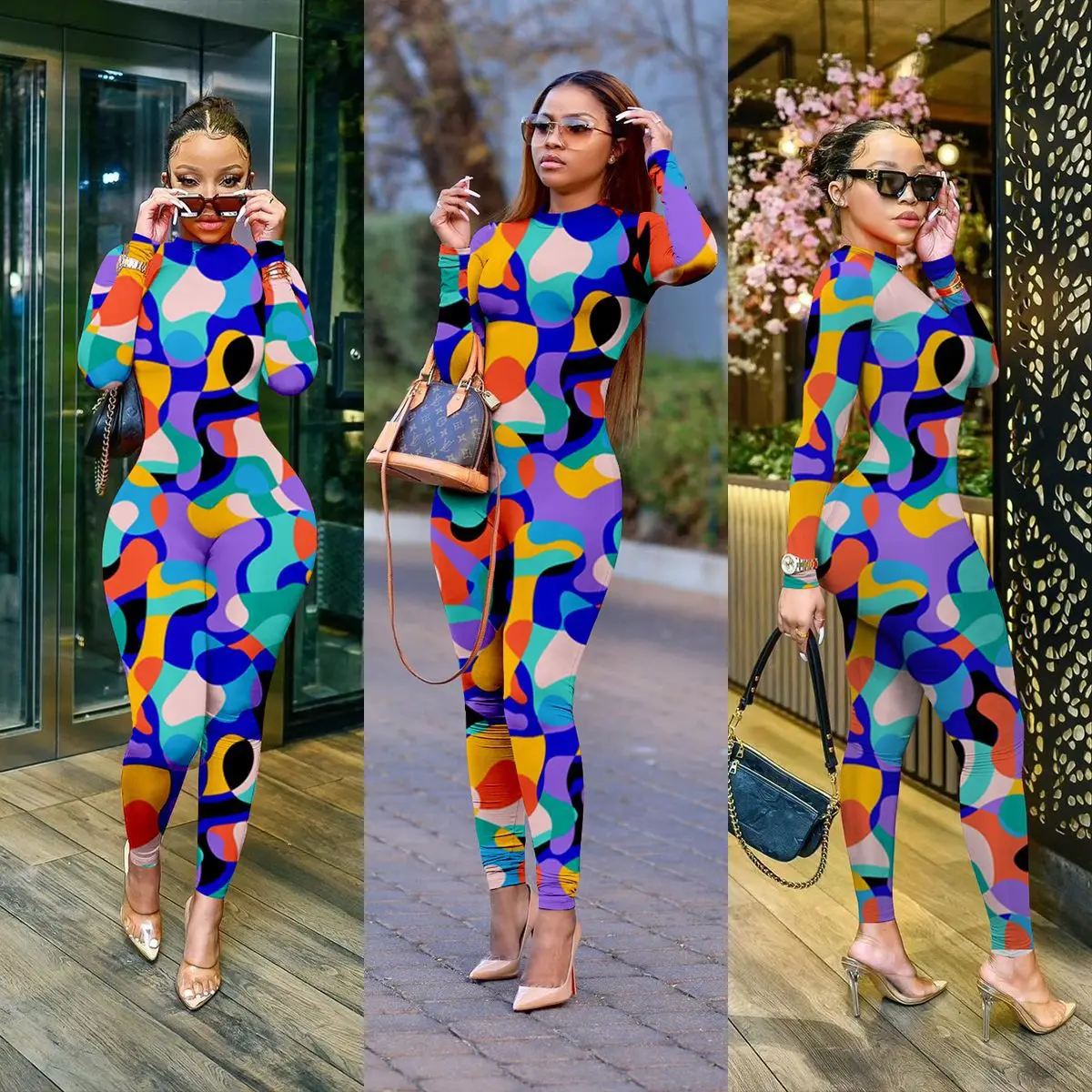 Women's Autumn and Winter Camouflage Print Slim Jumpsuit Long Sleeve Round Neck Sexy Club Party Jumpsuit
Women's Autumn and Winter Camouflage Print Slim Jumpsuit Long Sleeve Round Neck Sexy Club Party Jumpsuit