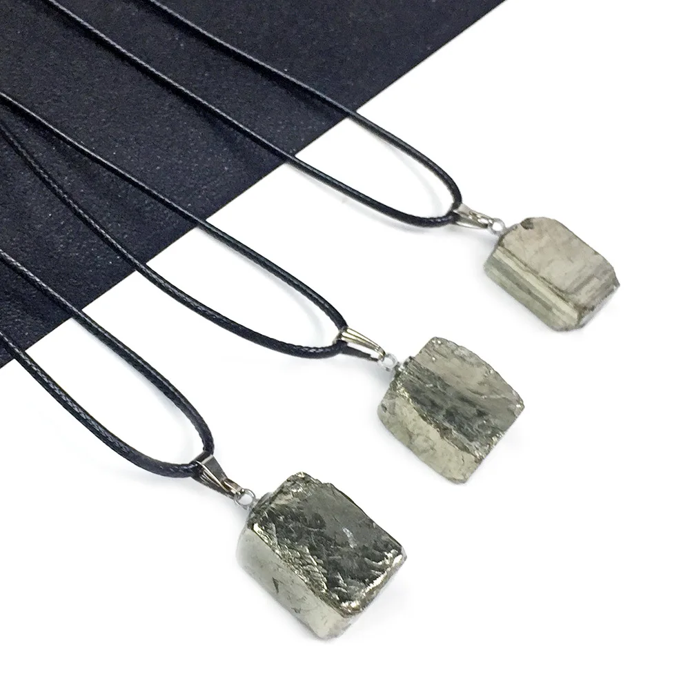 Natural Pyrite Stone Pendant Irregular Square Pendant Chalcopyrite Fool Gold Stone Flash Ore Necklace
Natural Pyrite Stone Pendant Irregular Square Pendant Chalcopyrite Fool Gold Stone Flash Ore Necklace