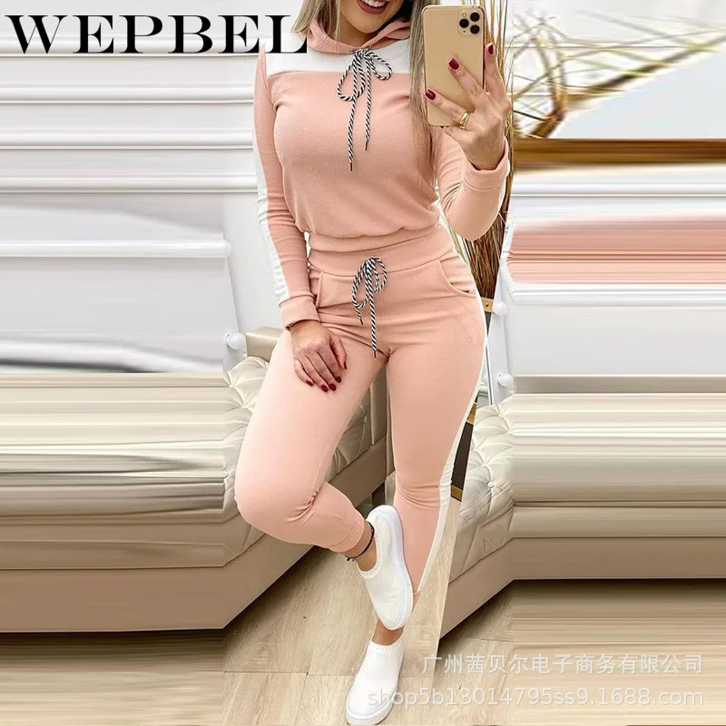 Mandylandy Women Spring Tracksuit Lady Sport Patchwork Hooded Sweatshirt + Drawstring Skinny Pants 2 Pcs Set Female Outfits
Mandylandy Women Spring Tracksuit Lady Sport Patchwork Hooded Sweatshirt + Drawstring Skinny Pants 2 Pcs Set Female Outfits
