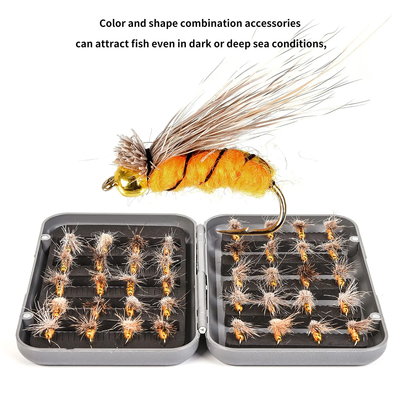 40pcs Fly Fishing Flies Kit Fishing Hooks Simulated Flying Fishing Flies Fishing Lures With Waterproof Carry Box For Fishing
40pcs Fly Fishing Flies Kit Fishing Hooks Simulated Flying Fishing Flies Fishing Lures With Waterproof Carry Box For Fishing
