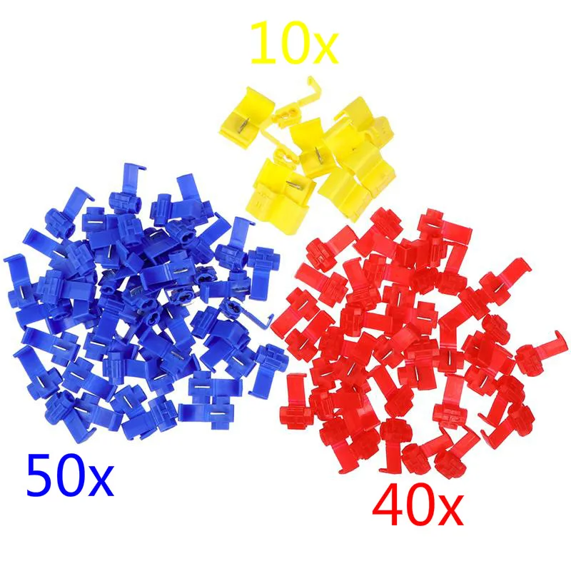100pcs Soft Flexible Branch Solderless Quick Wire Connector Cable Clip Clamp for Electric Connection Circuit Protection
100pcs Soft Flexible Branch Solderless Quick Wire Connector Cable Clip Clamp for Electric Connection Circuit Protection