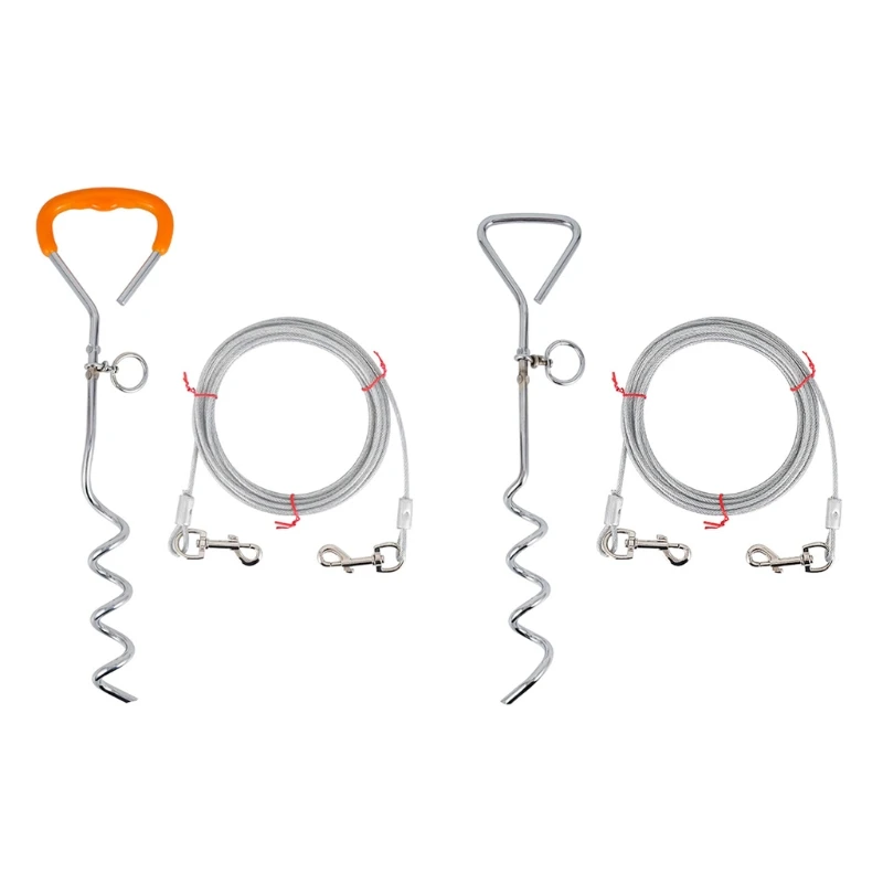 831C Dog Yard Stake with Tie Out Cable Dog Training Leash Chain Spike for Outdoor Garden Backyard Camping
831C Dog Yard Stake with Tie Out Cable Dog Training Leash Chain Spike for Outdoor Garden Backyard Camping