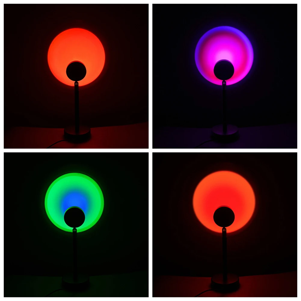 USB Rainbow Sunset Projector Atmosphere Night Light Home Coffee Shop Background Wall Decoration Colorful Lamp
USB Rainbow Sunset Projector Atmosphere Night Light Home Coffee Shop Background Wall Decoration Colorful Lamp