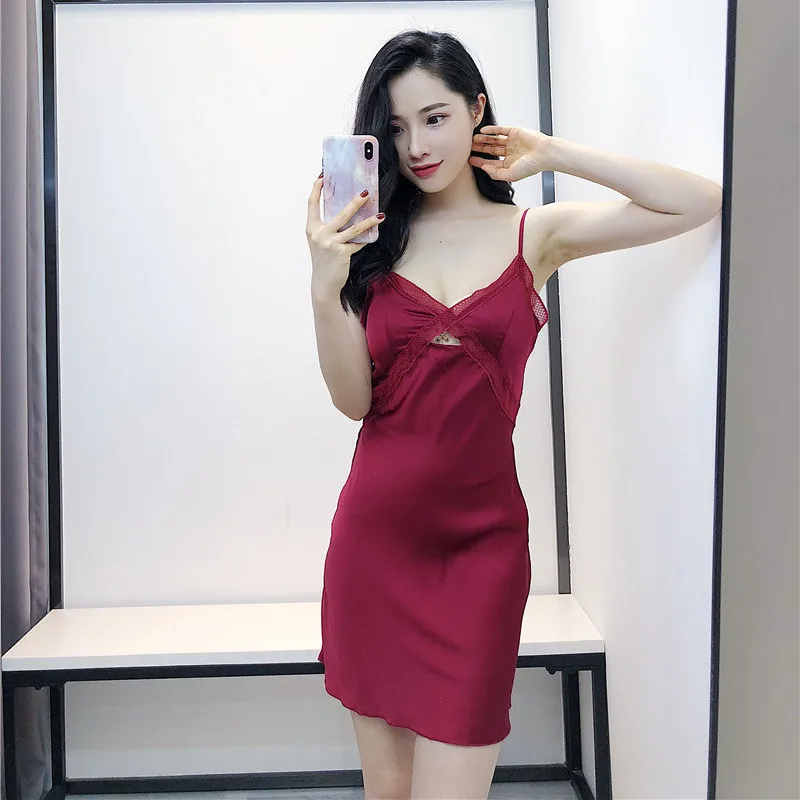 Женская Летняя ажурная ночная рубашка с V-образным вырезом, топ на бретельках, мини-ночная рубашка, сексуальная ночная рубашка с открытой сп...
Женская Летняя ажурная ночная рубашка с V-образным вырезом, топ на бретельках, мини-ночная рубашка, сексуальная ночная рубашка с открытой сп...