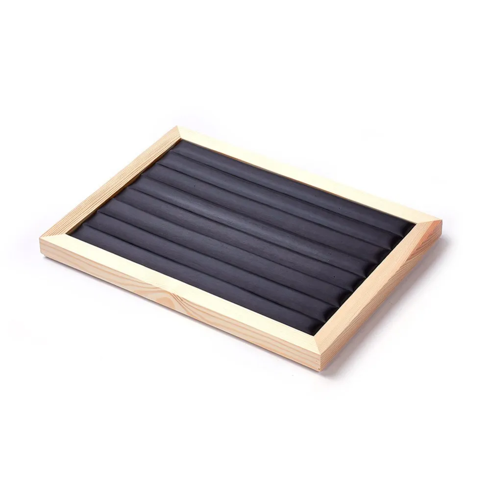 1 pc PU Leather Ring Displays with Wood Jewelry Display Rack Black 32.5x24x2.5cm
1 pc PU Leather Ring Displays with Wood Jewelry Display Rack Black 32.5x24x2.5cm