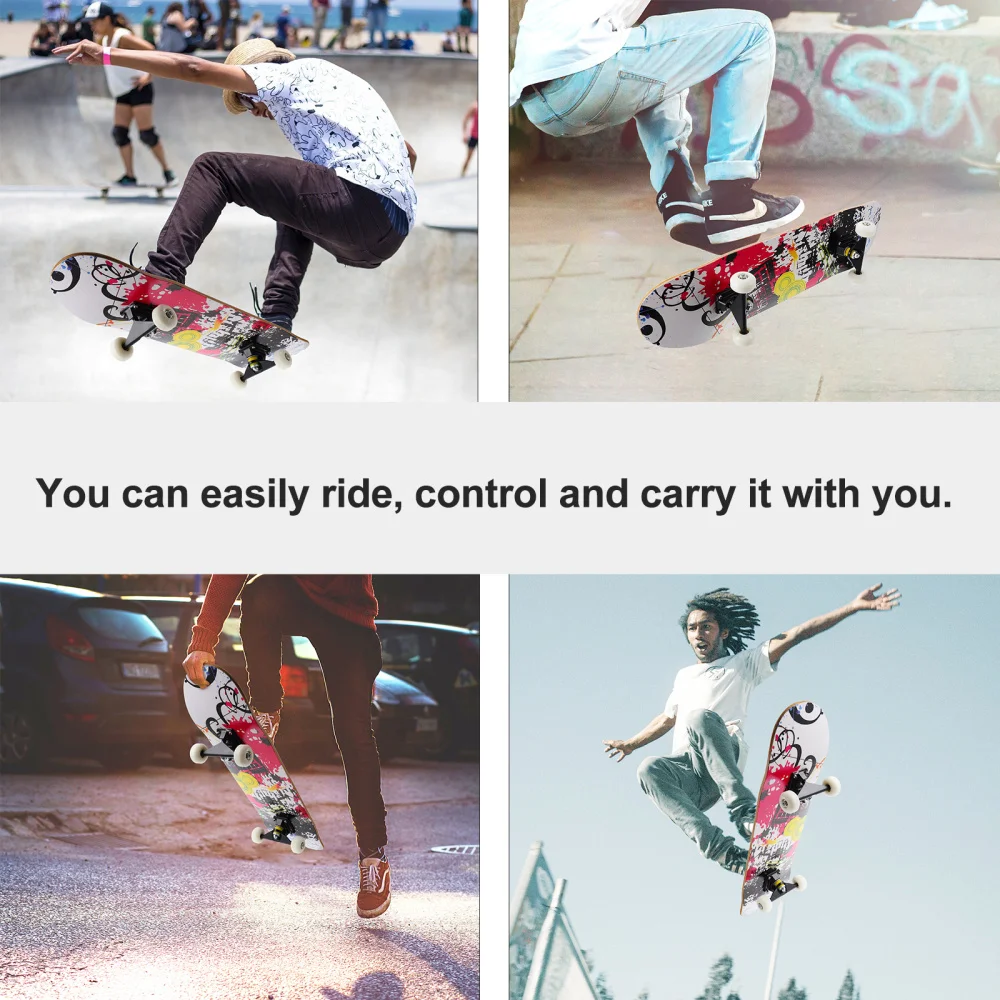 Four-wheel Double Tilt Maple Skateboard Longboard Sports Supplies Colorful Night
Four-wheel Double Tilt Maple Skateboard Longboard Sports Supplies Colorful Night