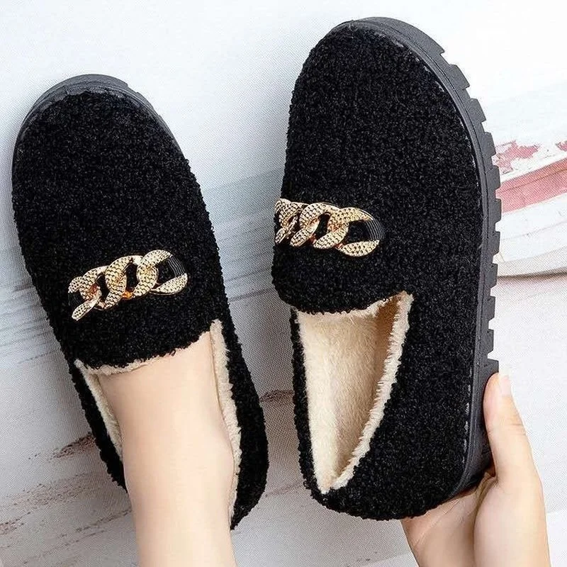 2021 New Autumn and Winter Ladies Flat Shoes Low-top Fur Flat Boots Fashion Chain Shoes Snow Boots Luxury Shoes Female Designer
2021 New Autumn and Winter Ladies Flat Shoes Low-top Fur Flat Boots Fashion Chain Shoes Snow Boots Luxury Shoes Female Designer