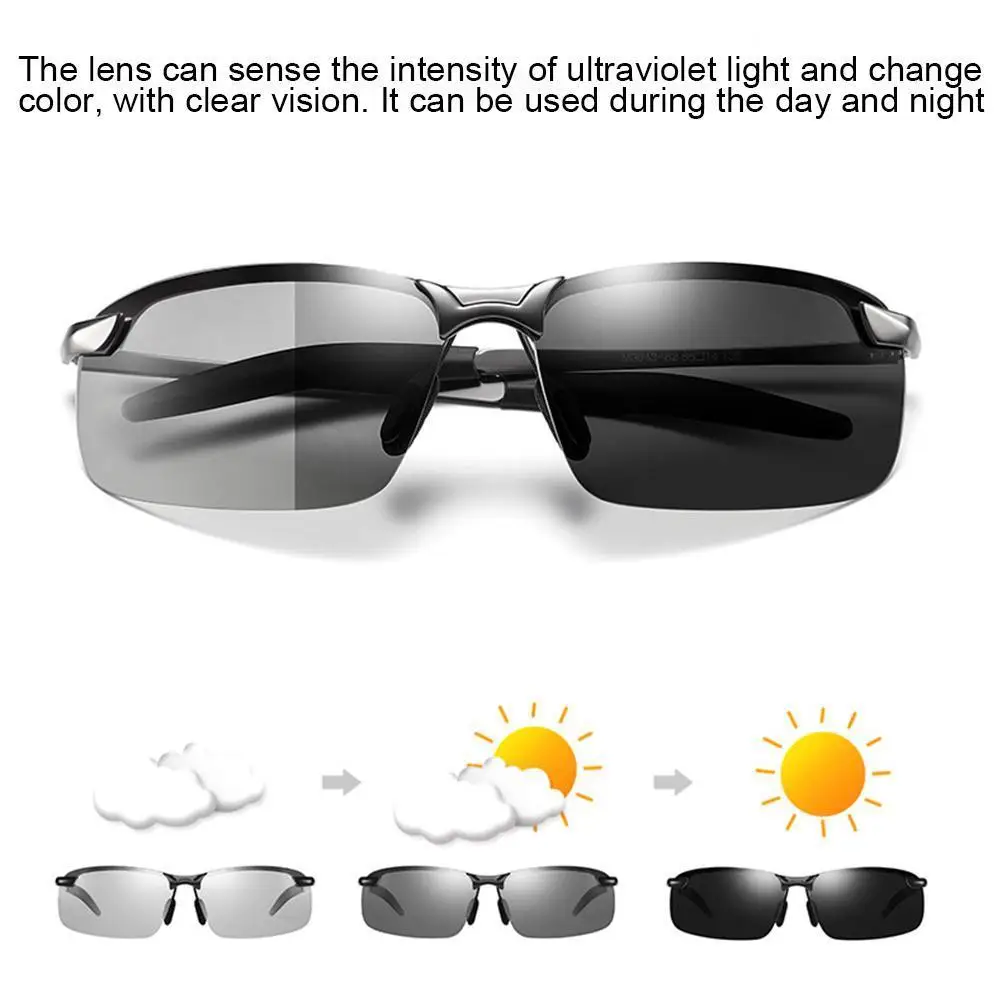 Photochromic Sunglasses Men Polarized Driving Chameleon Glasses Male Change Color Sun Glasses Day Night Vision Driver's Eyewear
Photochromic Sunglasses Men Polarized Driving Chameleon Glasses Male Change Color Sun Glasses Day Night Vision Driver's Eyewear