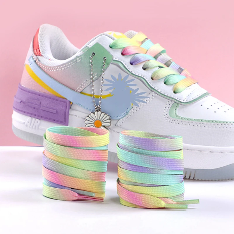 Flat Shoelaces Rainbow Colour Shoe Laces Casual Canvas Shoes Colorful Shoelace Print Gradient Suitable for All Unisex 1 Pair
Flat Shoelaces Rainbow Colour Shoe Laces Casual Canvas Shoes Colorful Shoelace Print Gradient Suitable for All Unisex 1 Pair