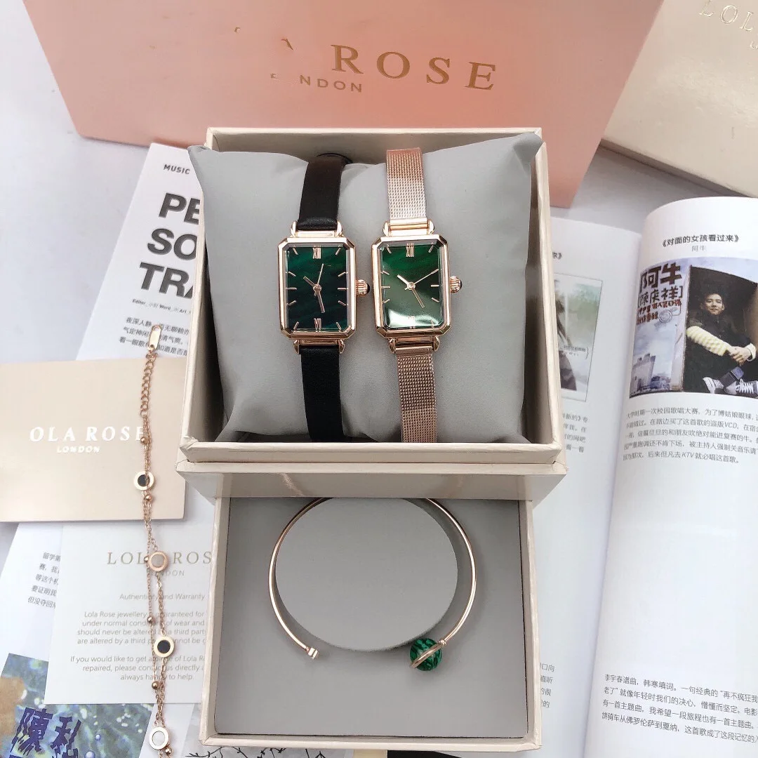 Small Green Watch Explosion Model Vibrato Net Red Rose Retro Roller Square Watch Ladies Fashion Trend Quartz Watch
Small Green Watch Explosion Model Vibrato Net Red Rose Retro Roller Square Watch Ladies Fashion Trend Quartz Watch