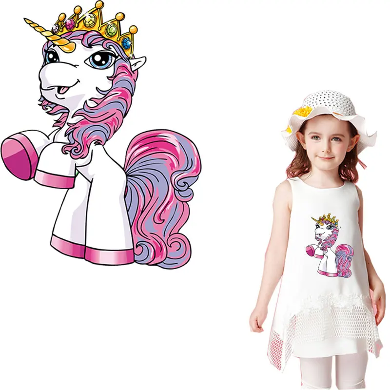 crown unicorn patch iron on transfer for clothing cartoon stickers heat transfert thermocollants t-shirt girl patch diy applique
crown unicorn patch iron on transfer for clothing cartoon stickers heat transfert thermocollants t-shirt girl patch diy applique