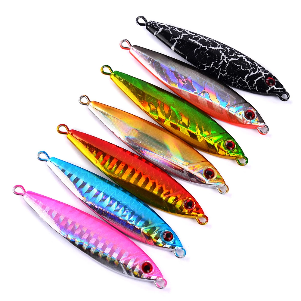 1pcs Metal Jigging Lead Alloy Fishing Lure 3D Eyes Artificial Sea Fishing Paillette Wobbler Artificial Hard Baits 14g/21g/30g
1pcs Metal Jigging Lead Alloy Fishing Lure 3D Eyes Artificial Sea Fishing Paillette Wobbler Artificial Hard Baits 14g/21g/30g