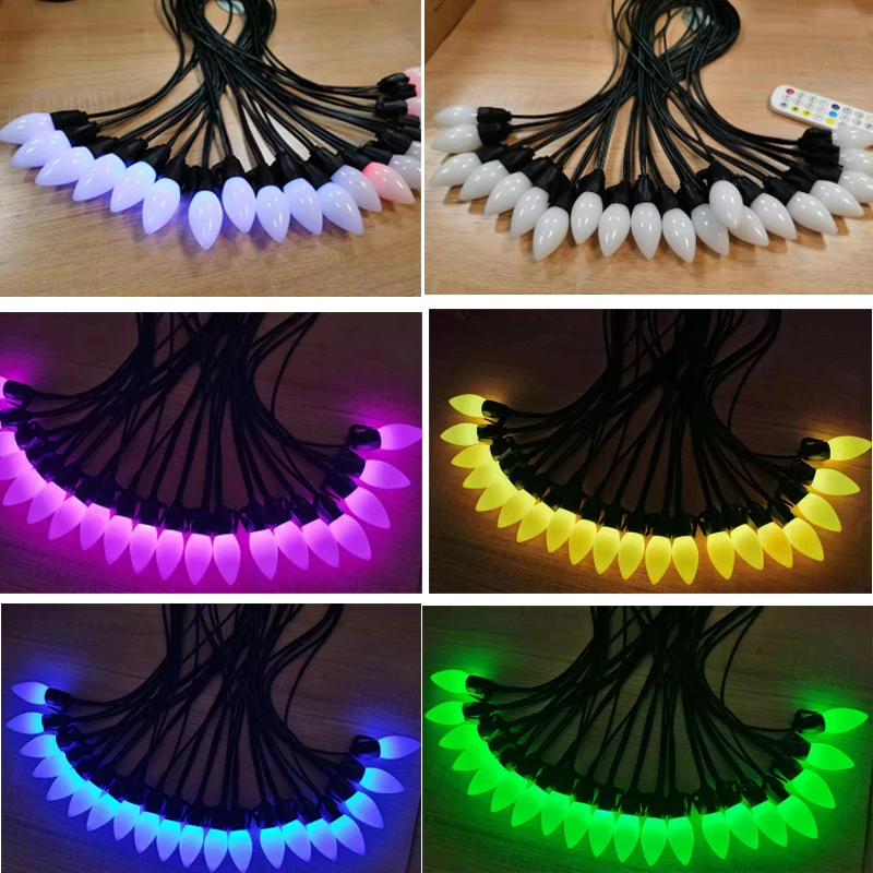 110-240V Bluetooth Holiday Christmas Fairy Decoration String Light Luces Navidad Exterior Solaire Outdoor Garden Patio RGB Bulb
110-240V Bluetooth Holiday Christmas Fairy Decoration String Light Luces Navidad Exterior Solaire Outdoor Garden Patio RGB Bulb