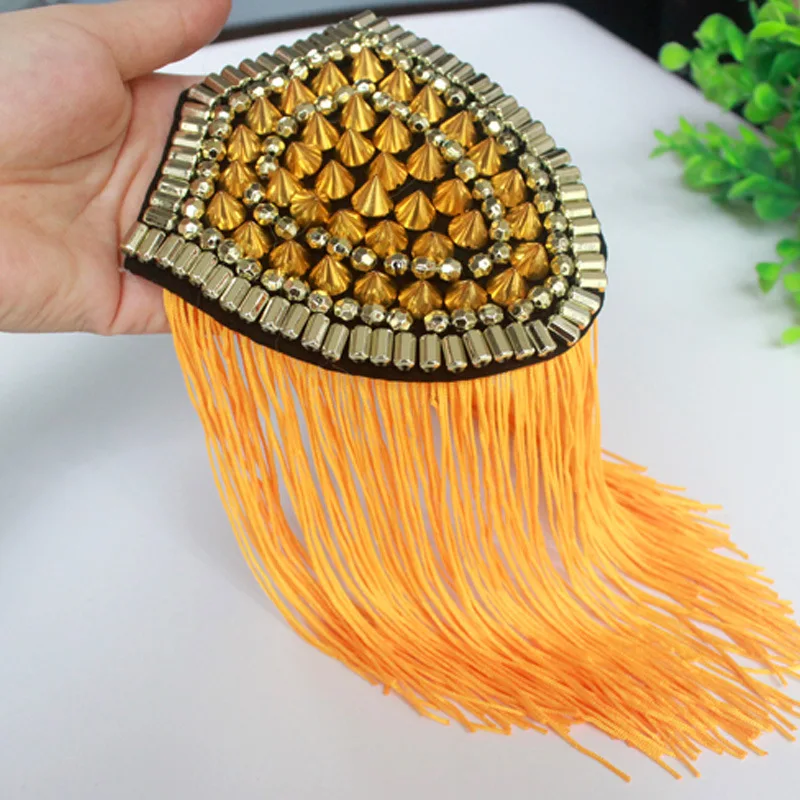 one piece breastpin tassels shoulder board mark knot Epaulet metal patches badges applique for clothing OR-2574
one piece breastpin tassels shoulder board mark knot Epaulet metal patches badges applique for clothing OR-2574