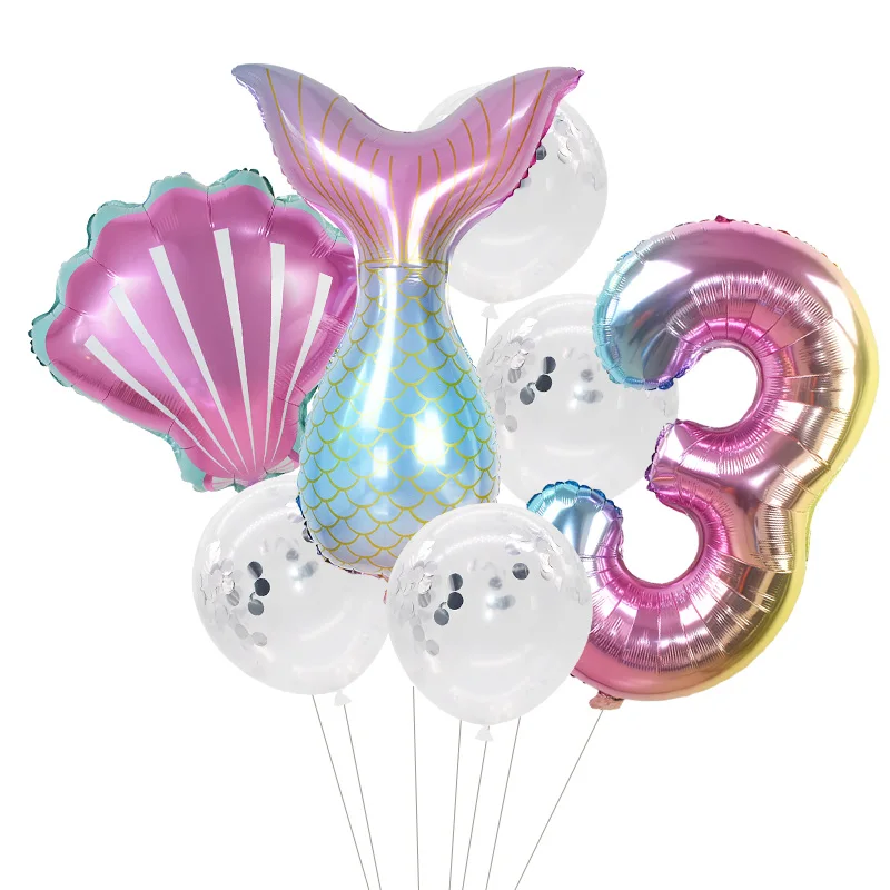7pc/mermaid Party Birthday Balloon 32 Inch Digital Aluminum Foil Balloon Birthday Party Decoration Baby Shower Decoration Ball
7pc/mermaid Party Birthday Balloon 32 Inch Digital Aluminum Foil Balloon Birthday Party Decoration Baby Shower Decoration Ball