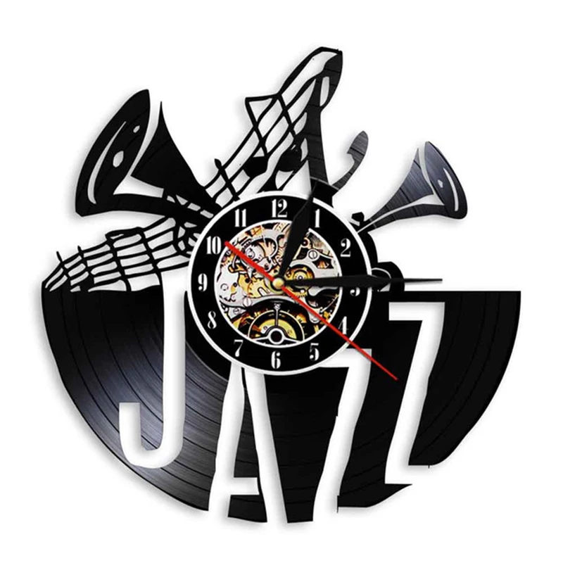 Jazz Vinyl Record Wall Clock Modern Design LED Backlight Time Clock With Color Changing 3D Wall Watch Wall Decor
Jazz Vinyl Record Wall Clock Modern Design LED Backlight Time Clock With Color Changing 3D Wall Watch Wall Decor