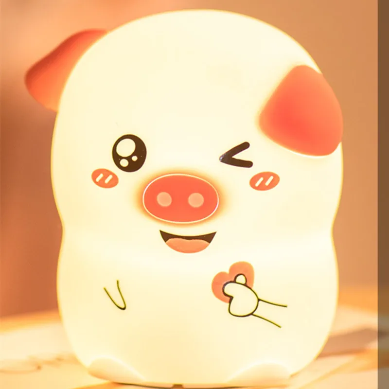 Night Light LED Cute Pig Silicone Soft Cartoon Lamp Bedroom Baby Night Lamp Children Birthday Valentine's Day Christmas Gift Toy
Night Light LED Cute Pig Silicone Soft Cartoon Lamp Bedroom Baby Night Lamp Children Birthday Valentine's Day Christmas Gift Toy