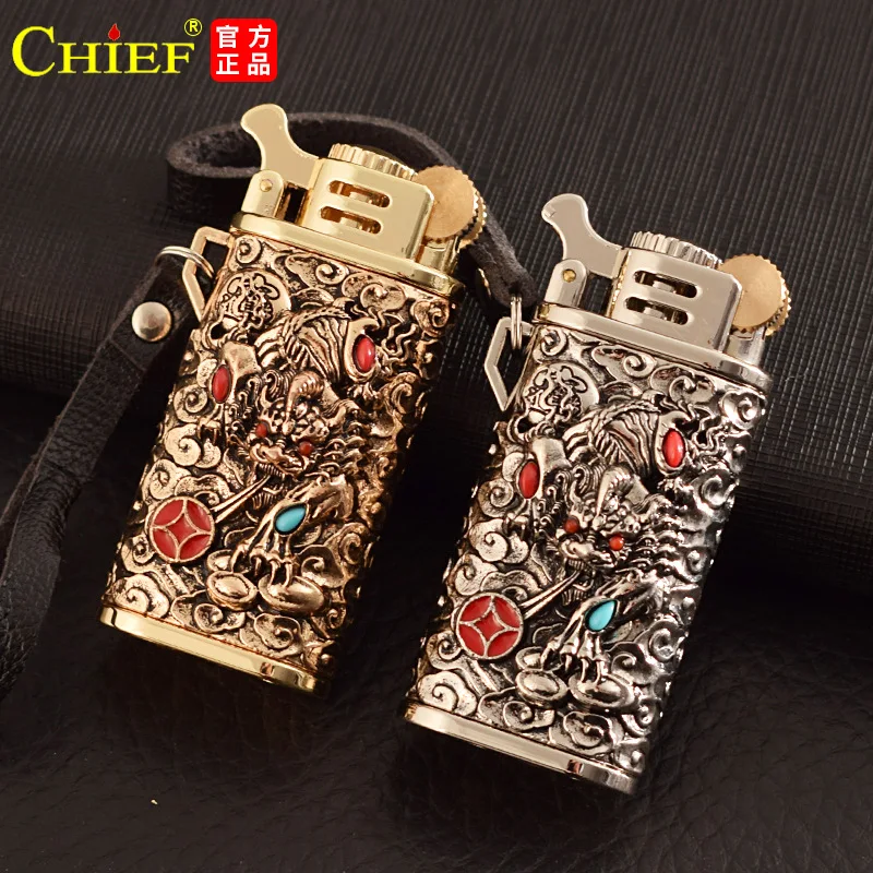 The leader of the three - dimensional relief PI Xiu creative new retro - old wheel men kerosene lighter
The leader of the three - dimensional relief PI Xiu creative new retro - old wheel men kerosene lighter