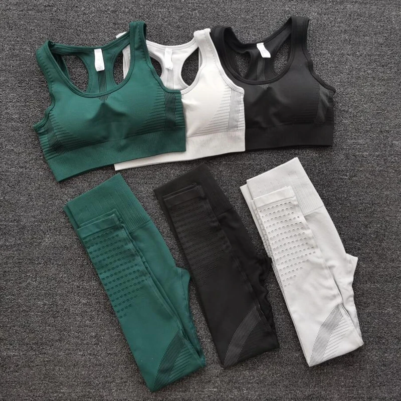 Women's Tracksuit 2PCS Seamless Sports Suit Women Yoga Set Fitness Gym Clothing Pants High Waist Straps Sport Leggings Bra Pants
Women's Tracksuit 2PCS Seamless Sports Suit Women Yoga Set Fitness Gym Clothing Pants High Waist Straps Sport Leggings Bra Pants