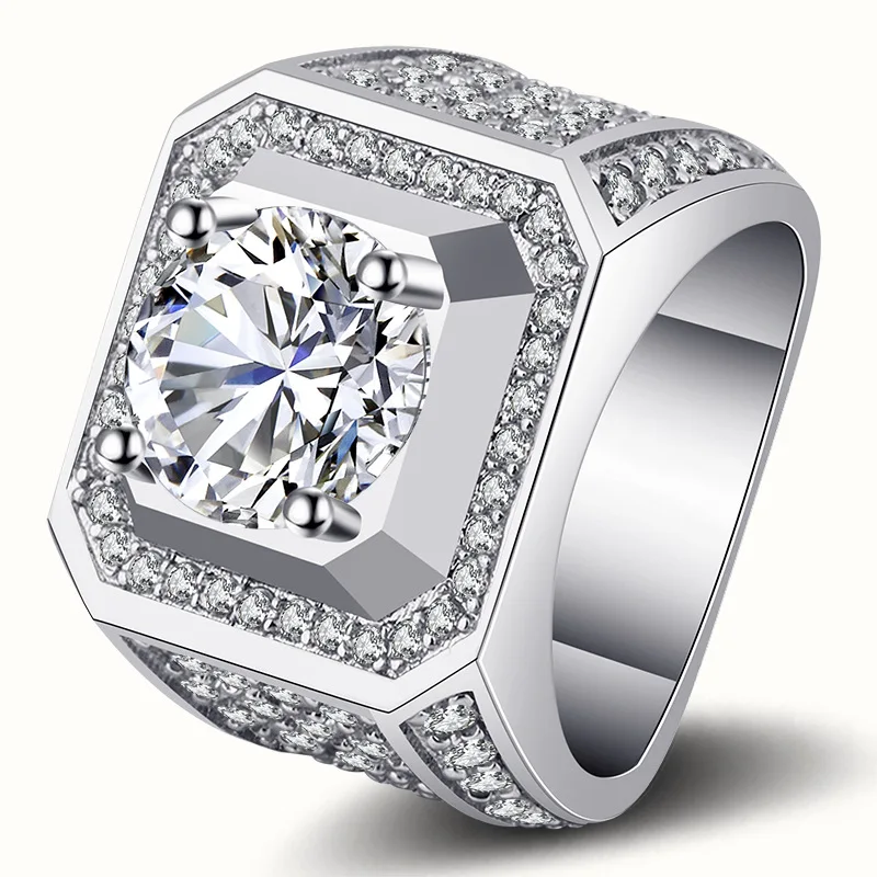 

Модные элегантные украшения, простое и элегантное кольцо из циркония, высококачественное атмосферное мужское кольцо от производителя, опт...