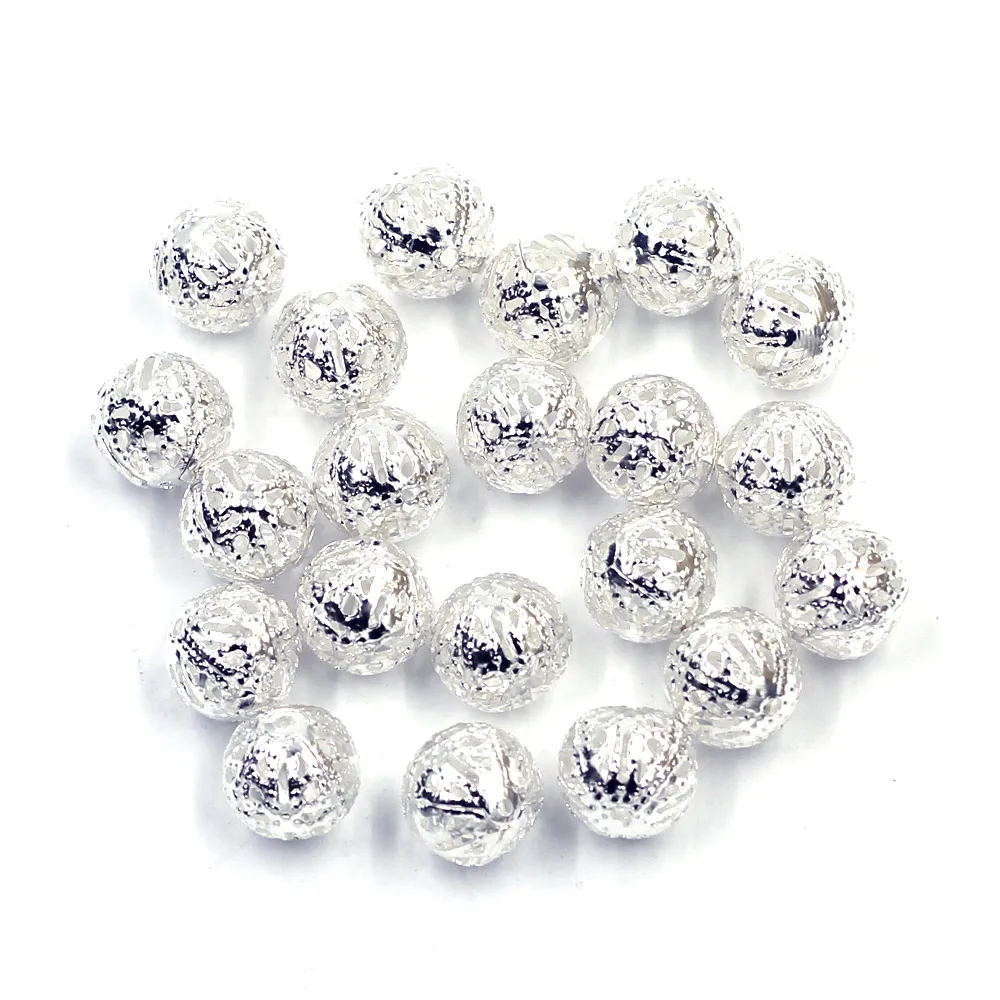 50Pcs Loose Spacer Beads Filigree Ball Round Hollow Alloy Silver Plated Bracelet Charm Jewelry DIY Finding 10mm
50Pcs Loose Spacer Beads Filigree Ball Round Hollow Alloy Silver Plated Bracelet Charm Jewelry DIY Finding 10mm