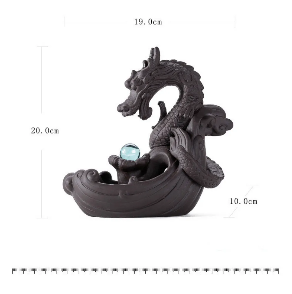 Ceramic Backflow Incense Burner Creative Home Decor Dragon Incense Holder Censer With Crystal Ball + 100pcs Incense Cones
Ceramic Backflow Incense Burner Creative Home Decor Dragon Incense Holder Censer With Crystal Ball + 100pcs Incense Cones
