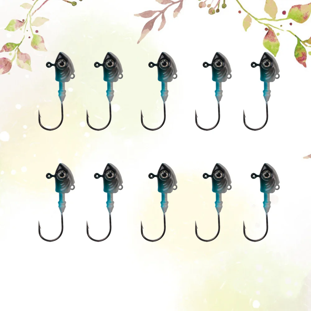 10PCS Fishing Simulation Fish Hook Fish Head Compound Lead Hook with Bait Pointed Mouth Fish Hook (Blue 10G) 
10PCS Fishing Simulation Fish Hook Fish Head Compound Lead Hook with Bait Pointed Mouth Fish Hook (Blue 10G)