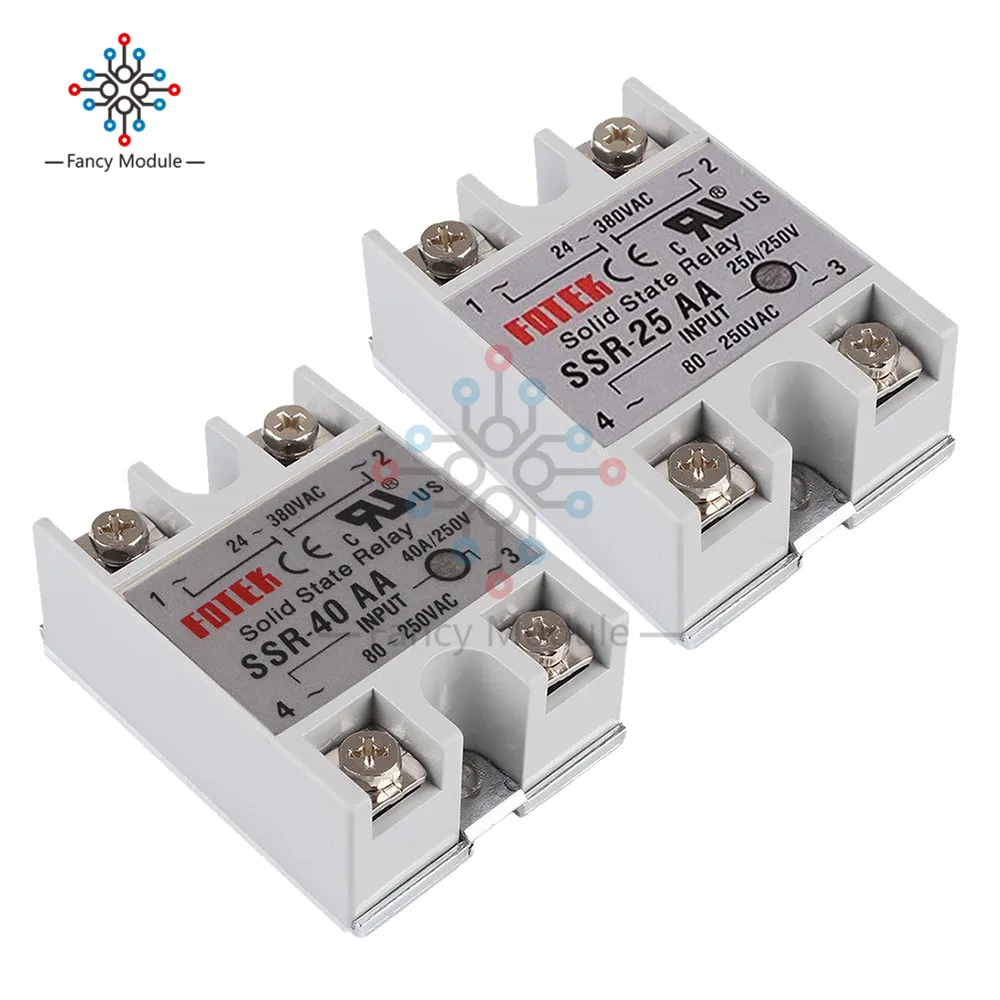

diymore AC-AC Solid State Relay SSR-25AA/40AA AC 80 -250V to 24 -380V AC Heatsink for Car