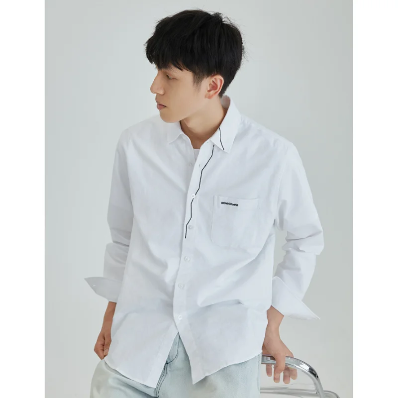 Spring And Autumn Men's Blouse Embroidery Long-sleeved Fashion Turn Down Collar New Casual Personality Wear Male Shirt Top
Spring And Autumn Men's Blouse Embroidery Long-sleeved Fashion Turn Down Collar New Casual Personality Wear Male Shirt Top