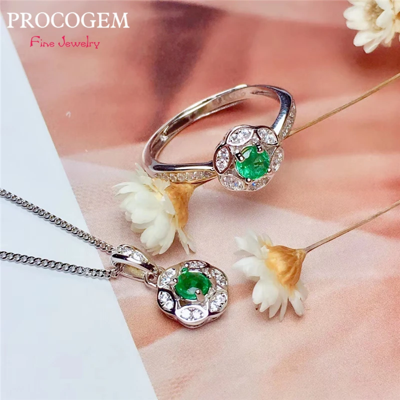 PROCOGEM натуральный изумруд ювелирные наборы для женщин прекрасные Изящные ювелирные наборы подлинная зеленая Подвеска из драгоценных камне...
PROCOGEM натуральный изумруд ювелирные наборы для женщин прекрасные Изящные ювелирные наборы подлинная зеленая Подвеска из драгоценных камне...