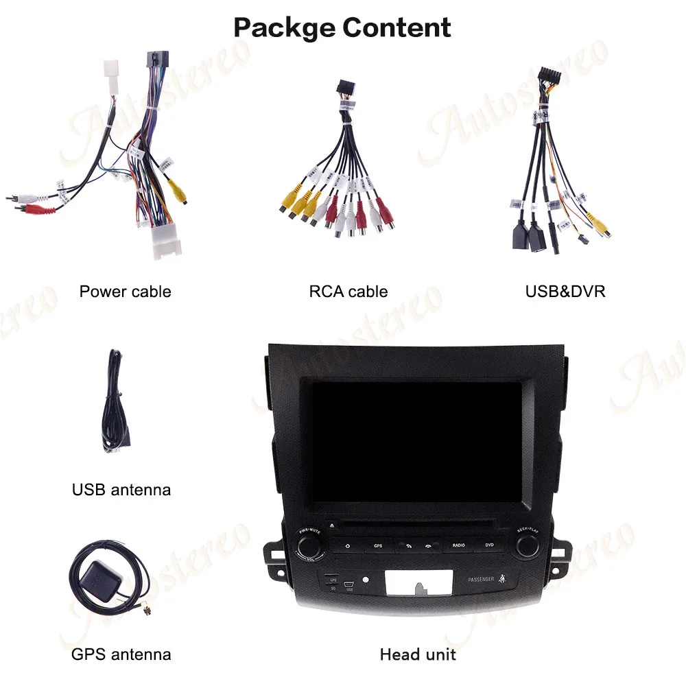 Android 10 0 Carplay для Mitsubishi Outlander 2006-2012 автомобильный DVD-плеер головное устройство