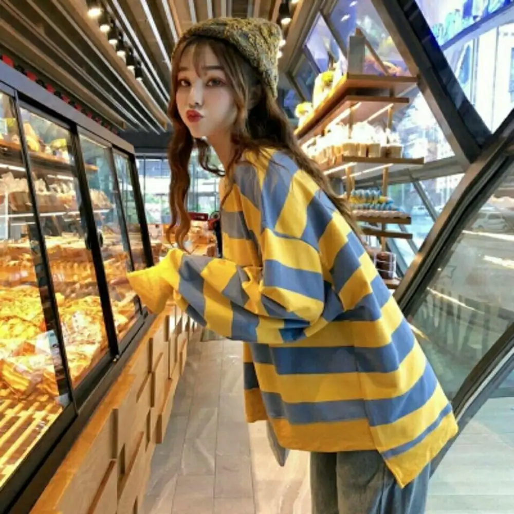 Autumn Spring Long Sleeve Sweatshirt Women Striped O Neck Tops Woman Casual Pullovers Streetwear Plus Size Hoodies Women
Autumn Spring Long Sleeve Sweatshirt Women Striped O Neck Tops Woman Casual Pullovers Streetwear Plus Size Hoodies Women