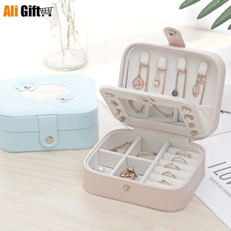 Jewelry Box Small Simple Ring Necklace Earrings Storage Box Leather Jewelry Finishing Box Multi-Layer Portable Dressing Case
Jewelry Box Small Simple Ring Necklace Earrings Storage Box Leather Jewelry Finishing Box Multi-Layer Portable Dressing Case