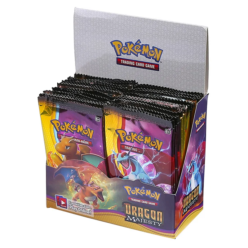 

324Pcs Newest Pokemon cards Tcg: Sun & Moon Dragon Majesty Booster Box Collectible Tradiner Card Games Toys for kid