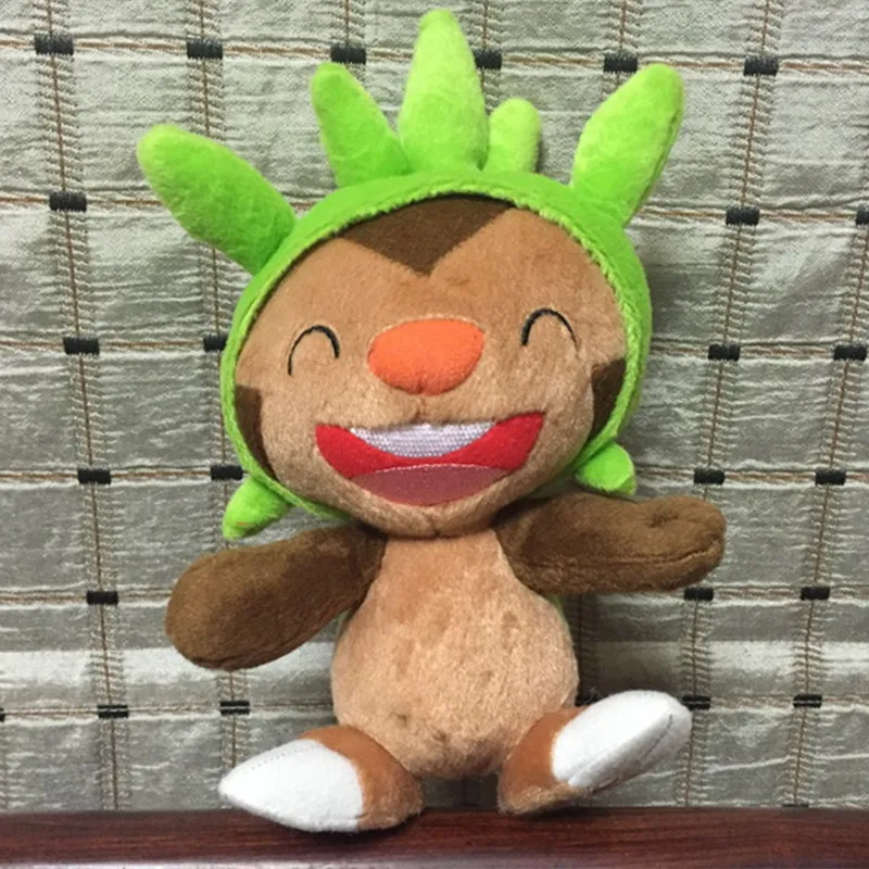Фото TAKARA TOMY Pokemon мультфильм Chespin Плюшевые игрушки куклы 22 см милый детский подарок на