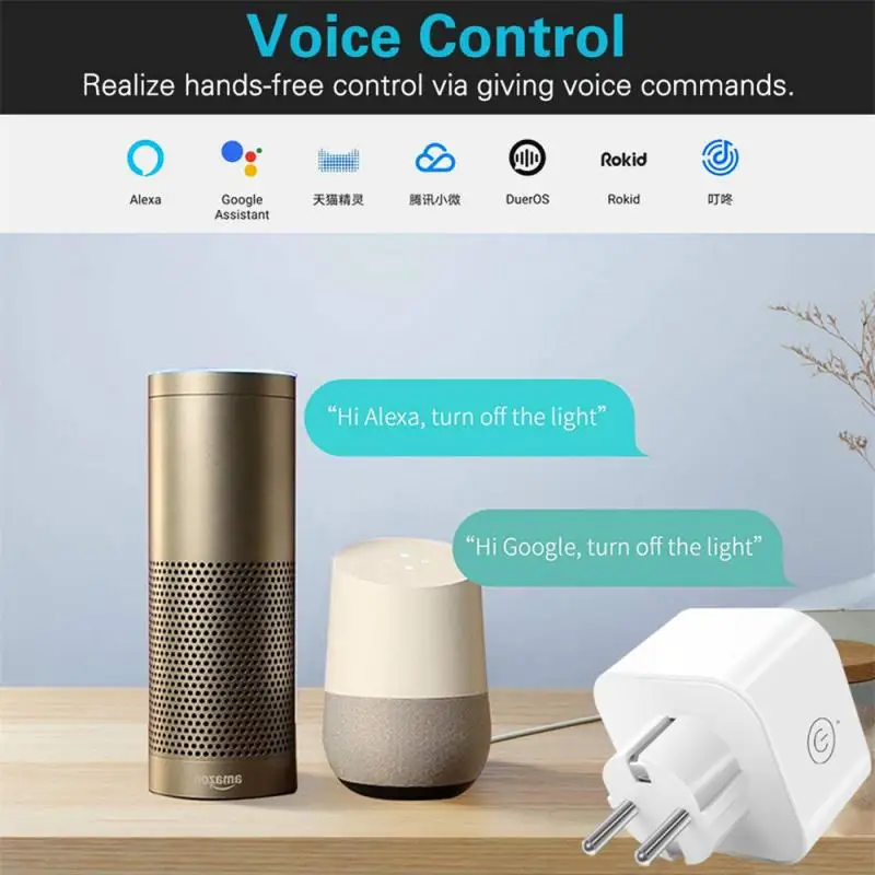 Smart Plug WiFi Socket EU 10A Power Monitor Timing Function Tuya SmartLife APP Control Work With Alexa Google Assistant
Smart Plug WiFi Socket EU 10A Power Monitor Timing Function Tuya SmartLife APP Control Work With Alexa Google Assistant