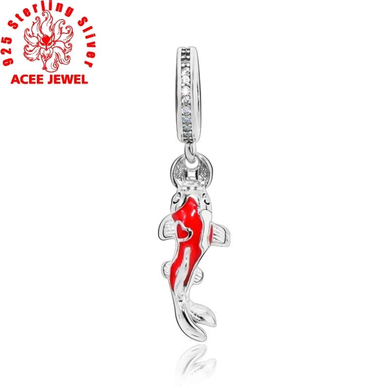Authentic 925 Sterling Silver Carp Dangle Charm Beads fit Original pandora Bracelets Women DIY Jewelry
Authentic 925 Sterling Silver Carp Dangle Charm Beads fit Original pandora Bracelets Women DIY Jewelry