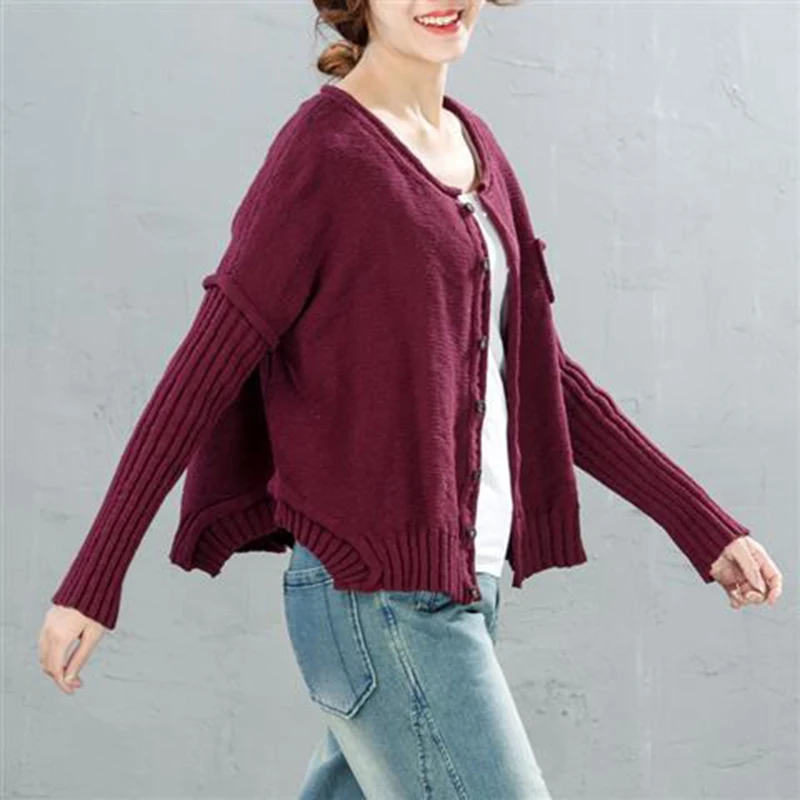 Autumn New Arts Style Women O-neck Knit Cardigans Loose Casual Vintage Knitted Sweater Female 100% Cotton short Cardigan D481
Autumn New Arts Style Women O-neck Knit Cardigans Loose Casual Vintage Knitted Sweater Female 100% Cotton short Cardigan D481