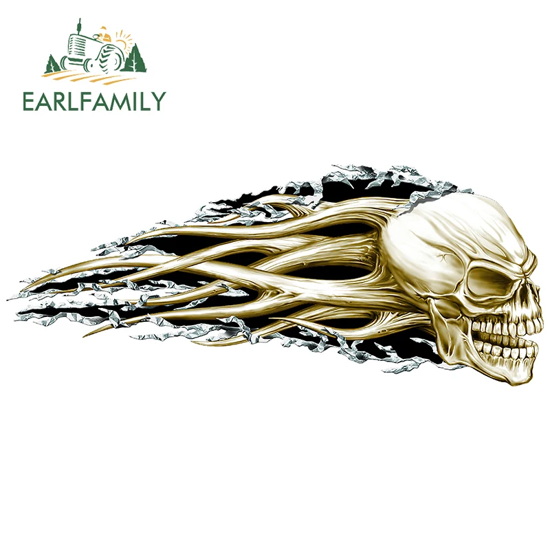 EARLFAMILY 13 см x 5 4 3D HELLION TEAR GHOST полоска от царапин Torn Металлическая Задняя деталь с