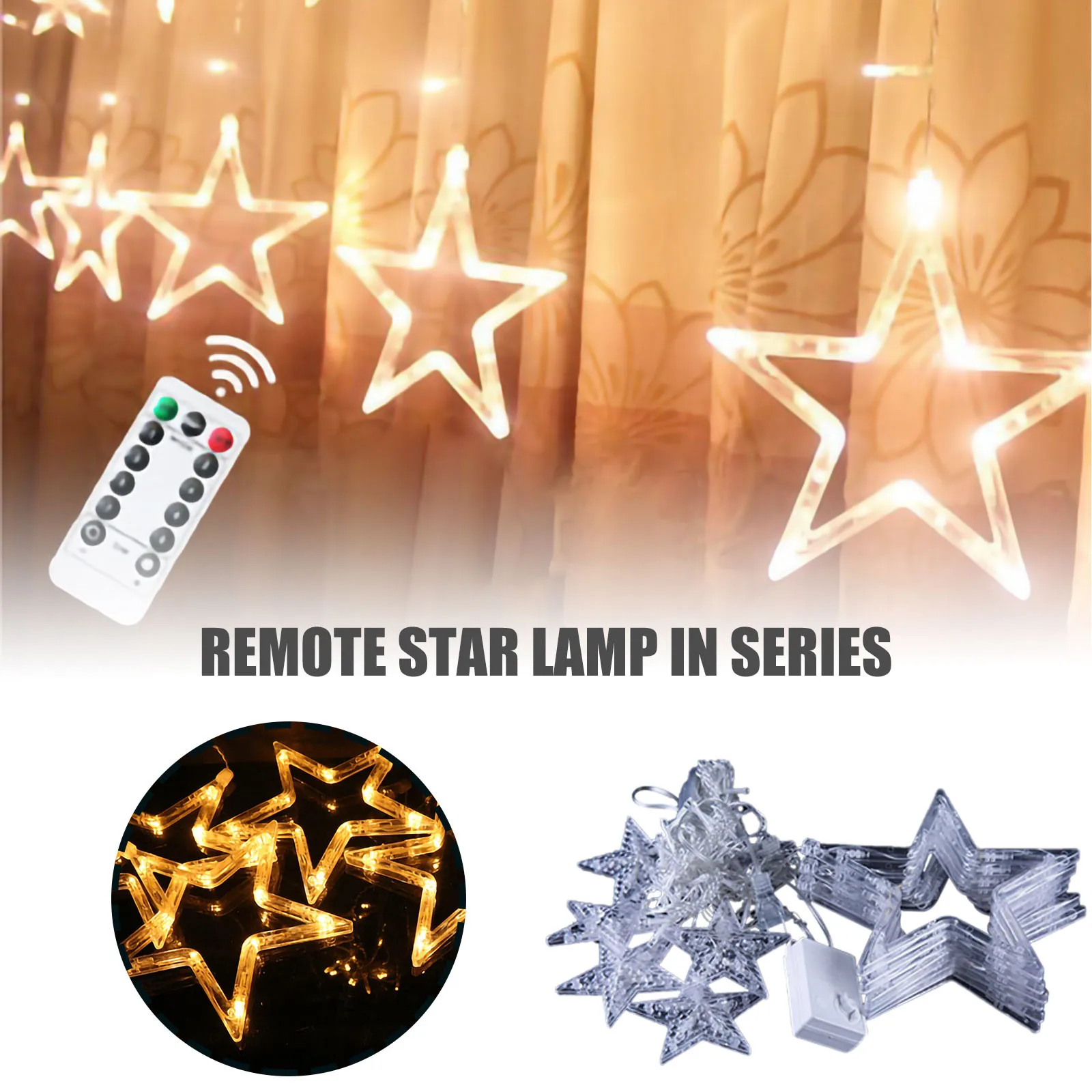 USB Star Lights String Lights Five-pointed Star Curtain Lights Icicle Lights Christmas, New Year, wedding background layout
USB Star Lights String Lights Five-pointed Star Curtain Lights Icicle Lights Christmas, New Year, wedding background layout