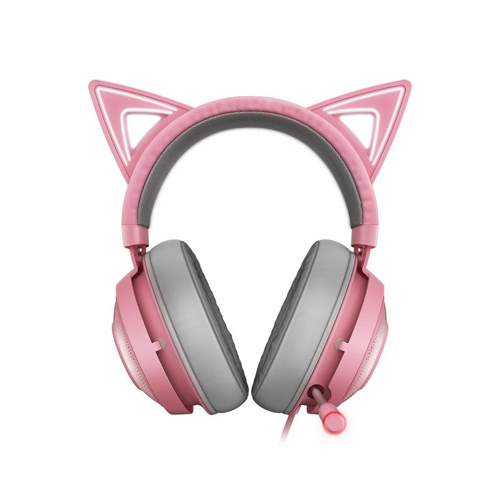 

Игровая гарнитура Razer Kraken Kitty TNX 7,1 с объемным звуком, наушники с USB-интерфейсом и активным шумоподавлением, игровая гарнитура с микрофоном