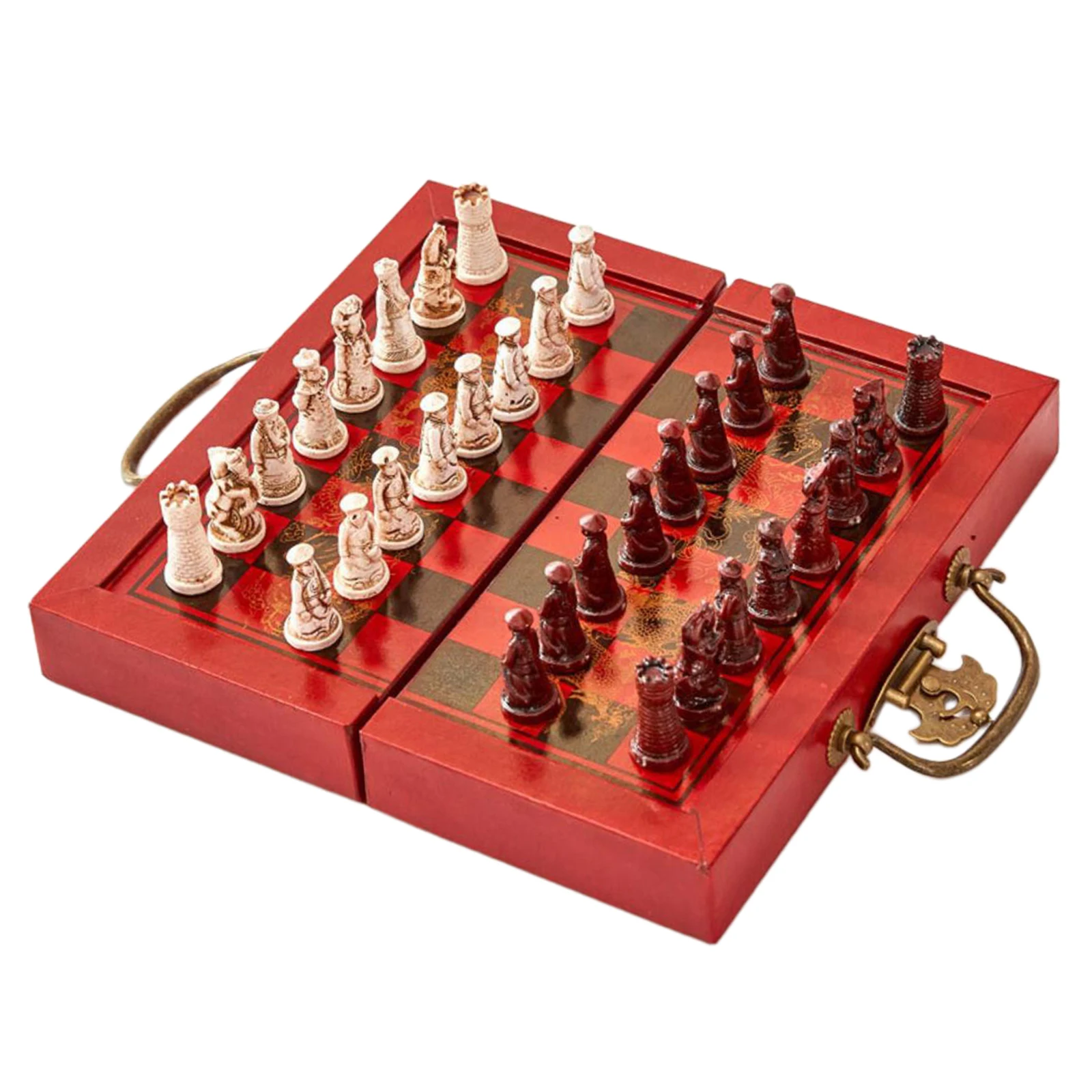 Folding Tournament 13" Chess Set Chess Pawn Family Entertainment Tabletop Board Game Travel Toys
Folding Tournament 13" Chess Set Chess Pawn Family Entertainment Tabletop Board Game Travel Toys