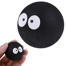 1x Black Face Coal Briquettes Ball Car Antenna Pen Topper Aerial Ball Decor Toy Popular